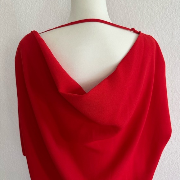 GUESS Red Drape Back Dolman Sleeve Dress – Size Small - Picture 4 of 8